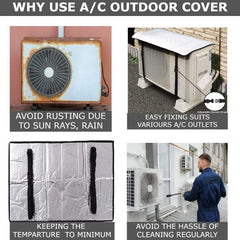 Ac Outdoor Unit Protector Heat Insulation Sunlight Shade Protector From Dust & Rain – Ac Cover – Ac Outer Cover – Air Conditioner Cover – 36×16